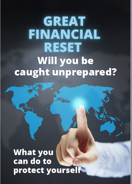 Front cover of the 'Great Financial Reset' booklet